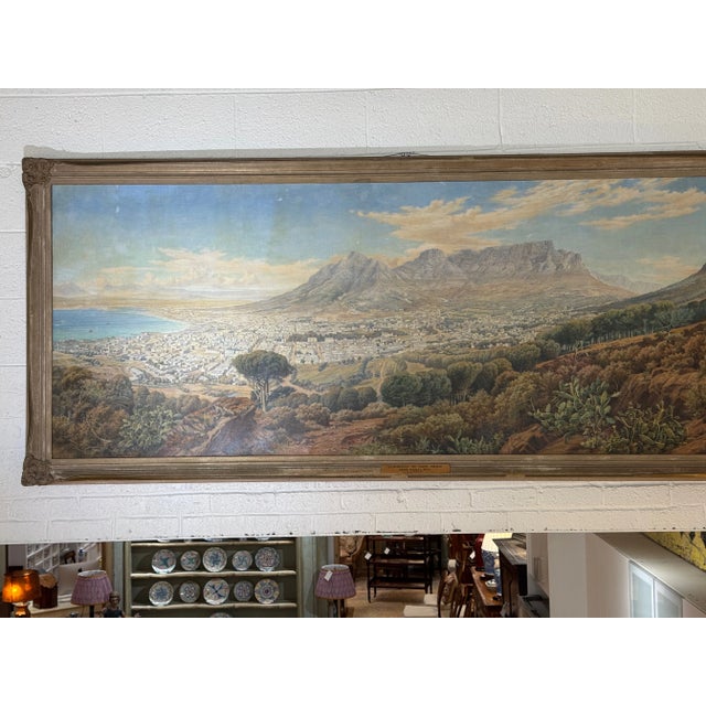 Paint John Roland Brown, Panorama of Cape Town From Signal Hill, Circa 1910 For Sale - Image 7 of 11