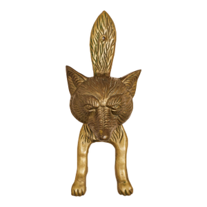 Vintage Brass Fox Door Knocker