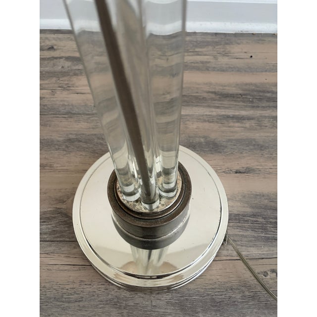 White Restoration Hardware Vintage Glass Rod Floor Lamp For Sale - Image 8 of 16