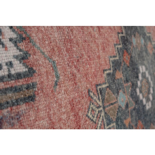 Brick Red Vintage Turkish Oushak Yastik Scatter Rug - Set of Two For Sale - Image 8 of 13