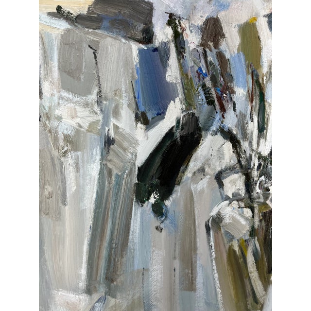 Contemporary Contemporary Abstract Floral Original Oil Painting, 36" X 36" For Sale - Image 3 of 12