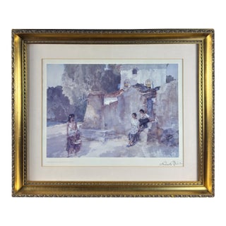 Vintage English Russell Flint Print, 'The Passer By'' For Sale