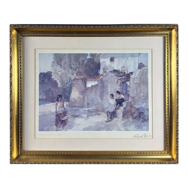 Vintage English Russell Flint Print, 'The Passer By'' For Sale