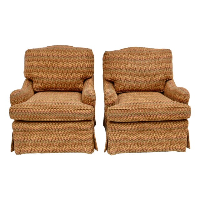 Hickory Chair English Arm Chair (Label Missing) Upholstery Damaged - A Pair For Sale