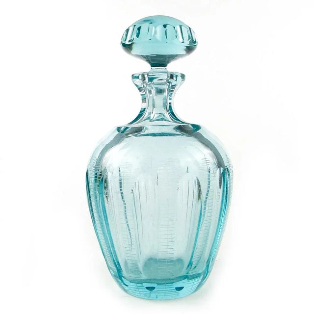 Art Deco Czechoslovakian Beril Carafe from Moser by I. Pastrankova, 1950s For Sale - Image 4 of 11