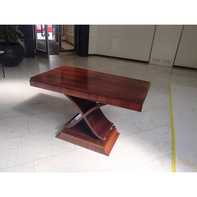 Art Deco Console Table with X-Shaped Legs, 1930s For Sale - Image 3 of 12