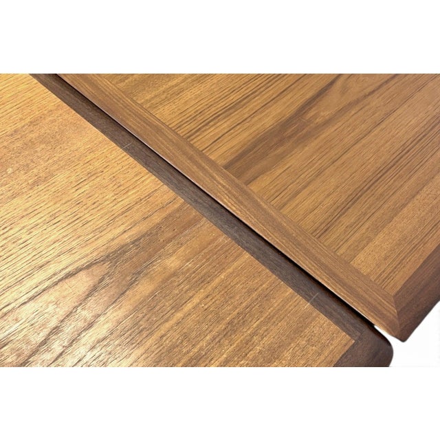 Mid 20th Century Mid 20th Century Attributed to Johannes Andersen Teak Draw Leaf Dining Table With Extension Leaves For Sale - Image 5 of 5