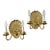 Mid Century Hollywood Regency Style Brass Shell Two Light Electric Wall Sconce - A Pair For Sale