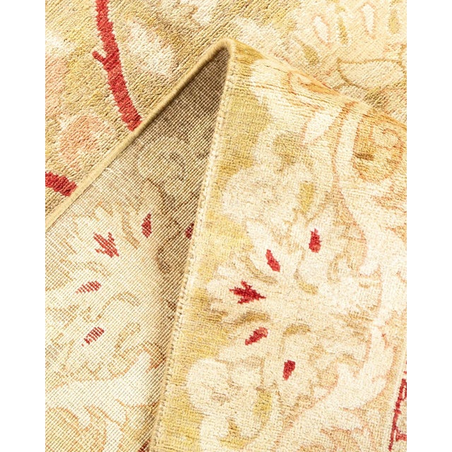 Vintage Traditional Hand Knotted Wool Area Rug, Olive - 7'10" X 10'1" For Sale In New York - Image 6 of 9