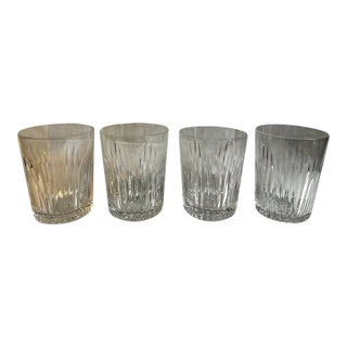 Waterford "Eileen" Cut Crystal Double Old Fashioned Glasses--Set of Four For Sale