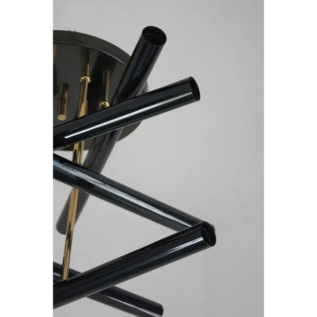 Black Large Ceiling Wall Light by Gaetano Sciolari for Boulanger, 1970s For Sale - Image 8 of 10