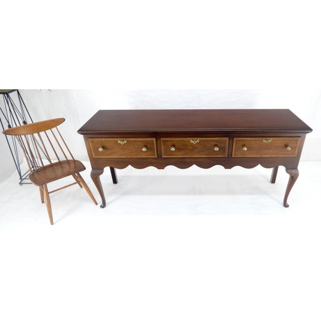 Kittinger Solid Mahogany 3 Massive Drawers Queen Anne Sideboard Credenza MINT