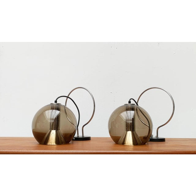1960s Mid-Century Dutch Space Age Wall Lamps by Frank Ligtelijn for Raak, Set of 2 For Sale - Image 5 of 18