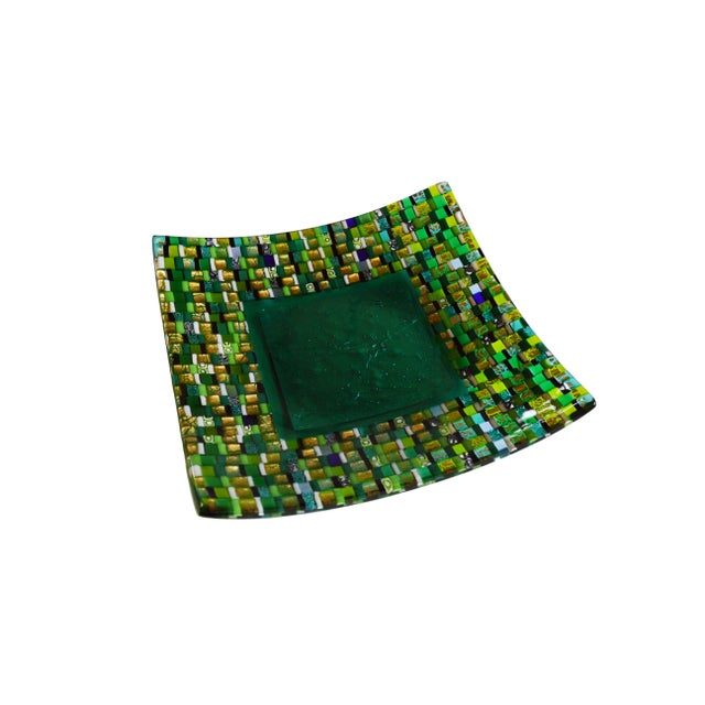 Marea Q25 Murano Glass Plate by Stefano Birello for VéVé Glass For Sale - Image 4 of 4