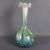 A stunning Murano blown glass vase from Italian modernism, a piece of art with an elegant and modern design. The spirals...