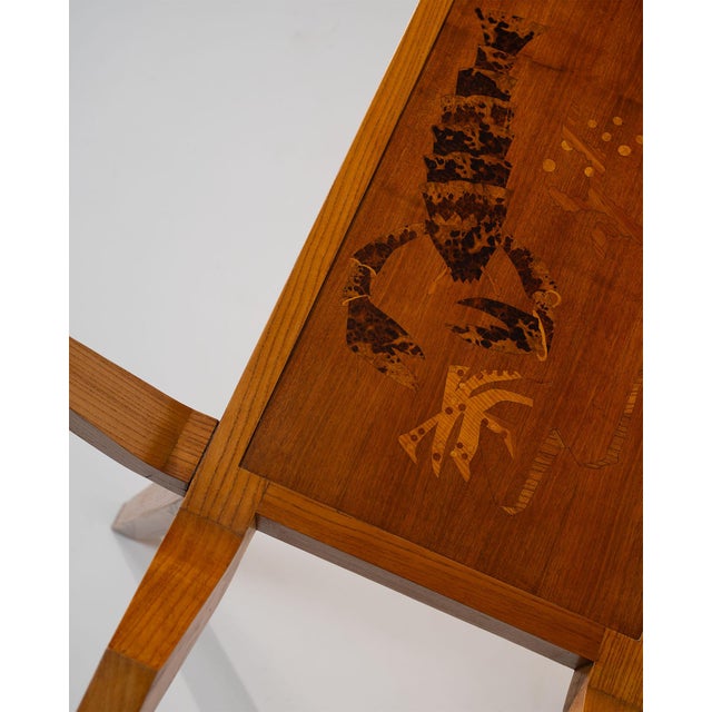 Mid-Century Italian Dining Table with Wood Inlay, 1950 For Sale - Image 9 of 15
