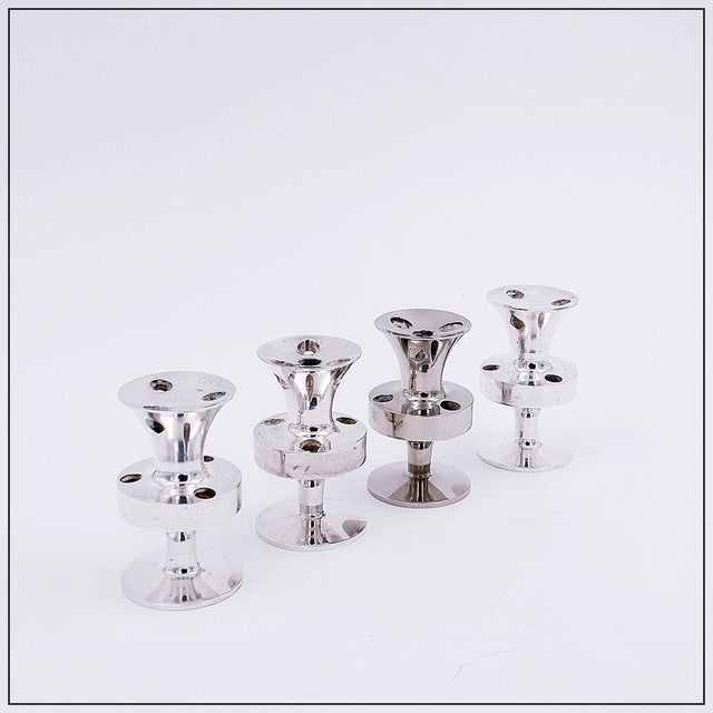 Vintage Candlesticks by Erik Jörgensen, Denmark, 1950s, Set of 4 For Sale - Image 10 of 10