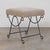 Metal Panoplie Iron Loop Stool, Brown Mohair For Sale - Image 7 of 12