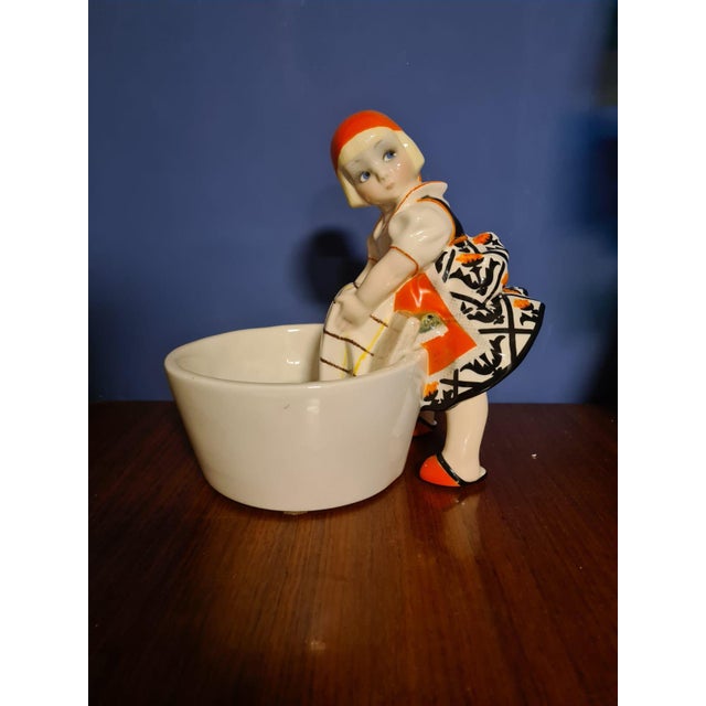 Girl Washing Laundry Figure by Sandro Vacchetti for Essevi, 1940s For Sale - Image 15 of 15