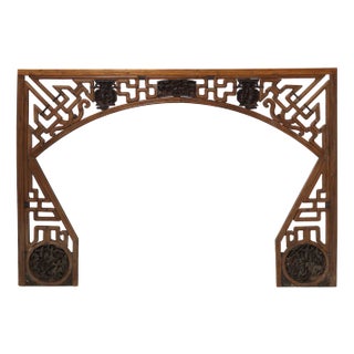 Chinese Marriage Bedframe in Carved Fascia For Sale