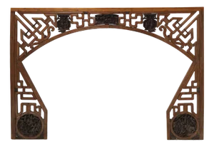 Chinese Marriage Bedframe in Carved Fascia