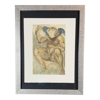 Salvador Dali Divine Comedy Purgatory Canto 15 Decomposition Framed For Sale