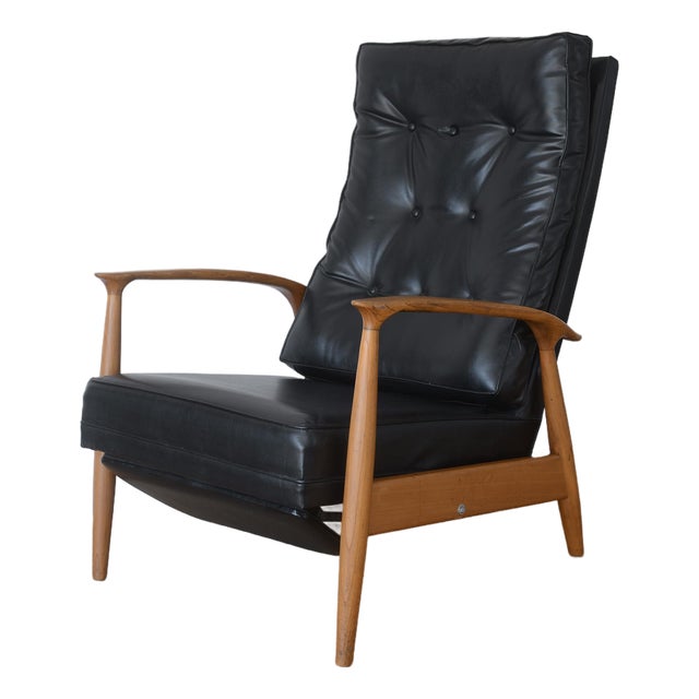 1950s MCM Milo Baughman for James Inc Reclining Lounge Chair For Sale