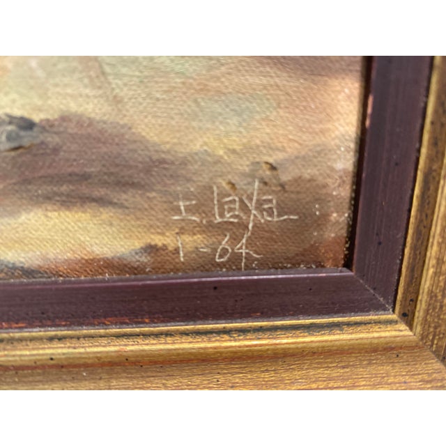 Elias Laxa Well-Listed Philippine Artist Rare 1964 Street Scene Painting For Sale In Tampa - Image 6 of 11