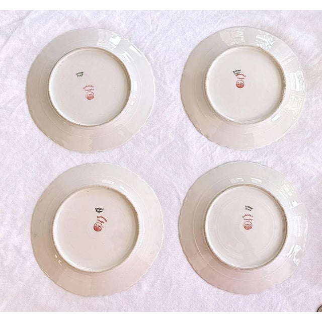 Antique Haviland French Limoges Porcelain Floral Plates - Set of 4 For Sale In New York - Image 6 of 11
