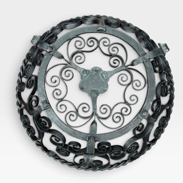 German Wrought Iron Scrollwork Footed Fruit Basket - Mid 20th Century For Sale - Image 13 of 15