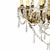 Metal Ceiling Lamp with Crystal Pendants For Sale - Image 3 of 6