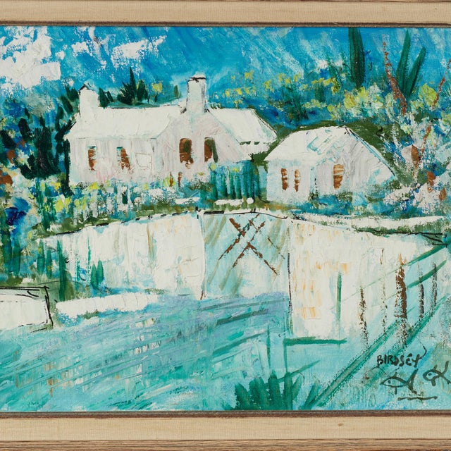 1980s Tropical Painting of Bermuda by Alfred Birdsey For Sale - Image 5 of 13