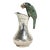 Mid Century Silver on Copper Pitcher With Parrot by Los Castillo For Sale