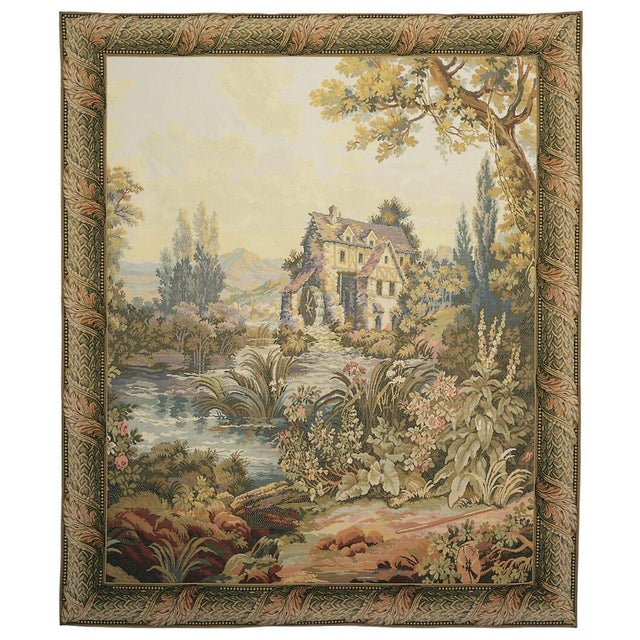 This rustic scene with a charming water mill evokes the tranquil atmosphere of a northern Italian landscape, with the...