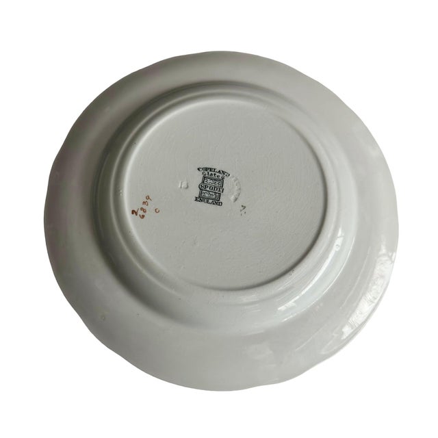 White Antique Copeland Spode Plate With Exotic Bird - Set of Five For Sale - Image 8 of 9