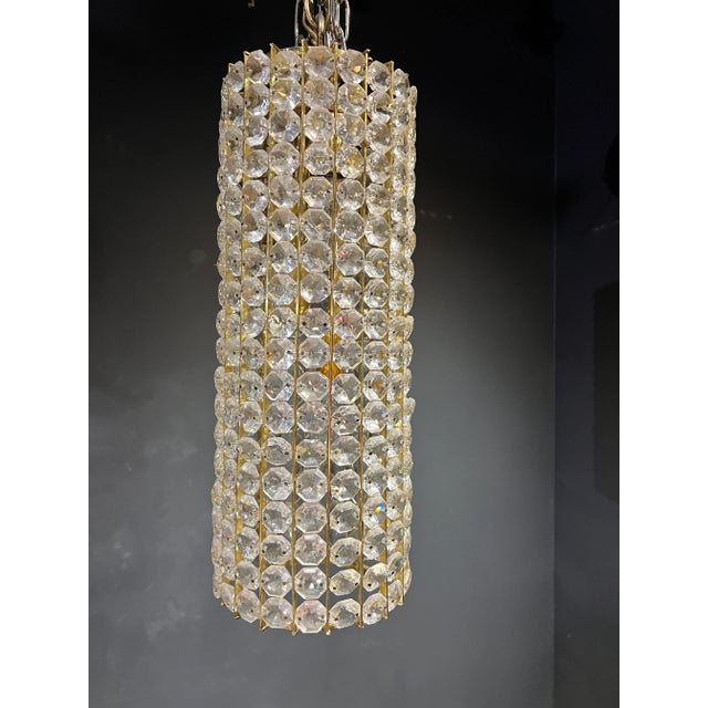 1940's Fench Crystals Light Fixture - Pair For Sale - Image 4 of 8