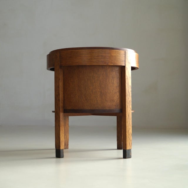 Dutch Art Deco Oak Accent Table with Storage, 1920s For Sale - Image 6 of 18