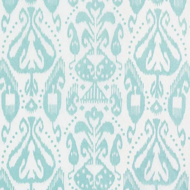 A thrilling twist on traditional ikats, with an embroidered pattern on a linen ground. Subtle variations are part of its...