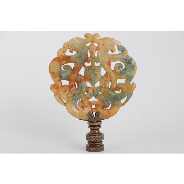 Chinese Fox Variegated Stone Lamp Finials a Pair Chairish