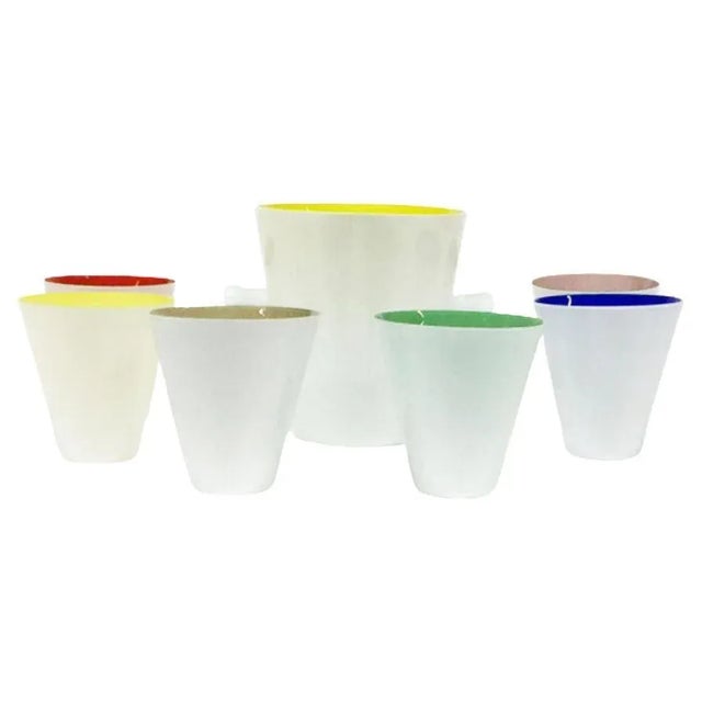 Murano Glass Lidia Collection Drinking Glasses by Umberto Nason for Nason Moretti Venice, 1955, Set of 7 For Sale - Image 6 of 6