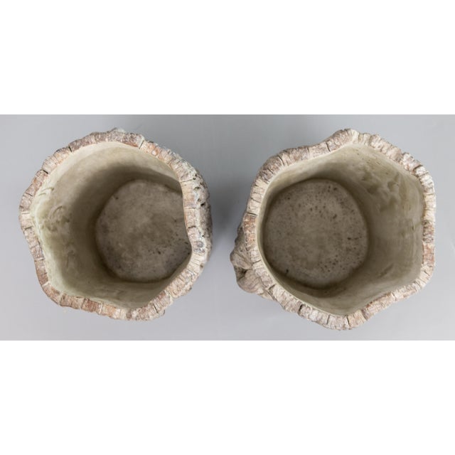 Vintage French Faux Bois Planters - A Pair For Sale In Houston - Image 6 of 8