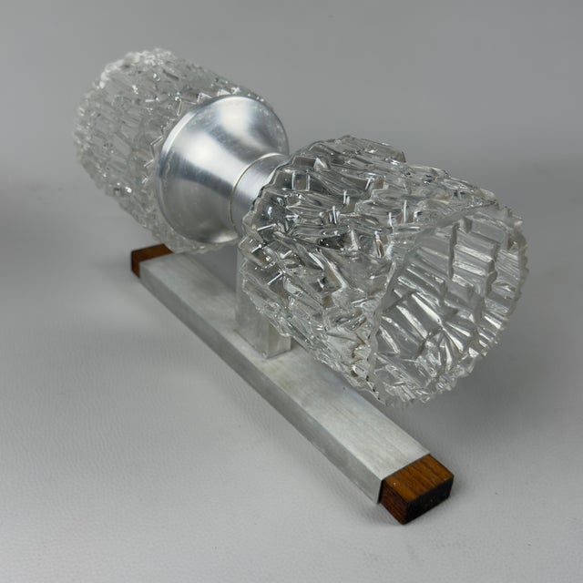 Wall Lamp in Aluminum and Crystal, 1970s For Sale - Image 9 of 18