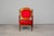 Antique Mahogany Armchair in Red, 1800s For Sale - Image 4 of 17