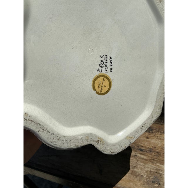 Ceramic Vintage Mottahedeh Glazed Ceramic Hobnail Frog For Sale - Image 7 of 12