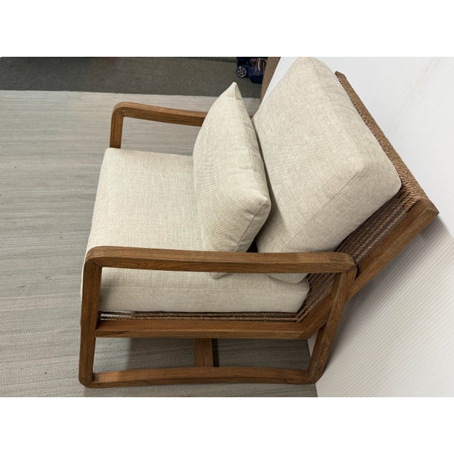 Wood Brownstone Teak Wood Accent Chair, Prototype For Sale - Image 7 of 12