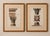 A sophisticated pair of framed architectural engravings depicting classical Roman column capitals and structural details...