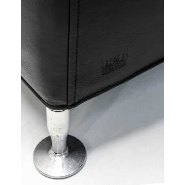 Harry Chairs in Black Leather by Antonio Citterio for B&B Italia, 1990s, Set of 2 For Sale - Image 12 of 14