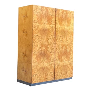 Burl Wood Wardrobe by Arthur Umanoff for Dillingham, 1970s For Sale
