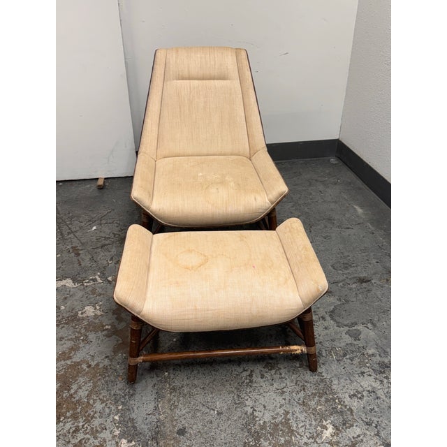 Design Plus Gallery presents the Tansen Lounge Chair and Ottoman from McGuire Furniture. The set is constructed with...