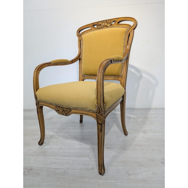Art Nouveau Armchair Throne on Springs, 1890s For Sale - Image 16 of 18